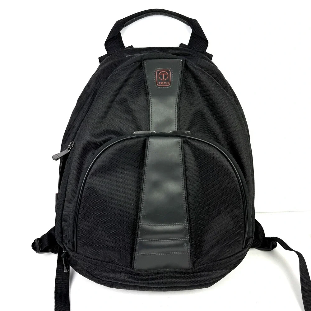 Tumi Tech Backpack Black Ballistic Nylon Rucksack Travel Laptop Carry On Durable